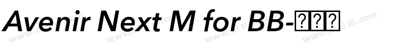 Avenir Next M for BB字体转换
